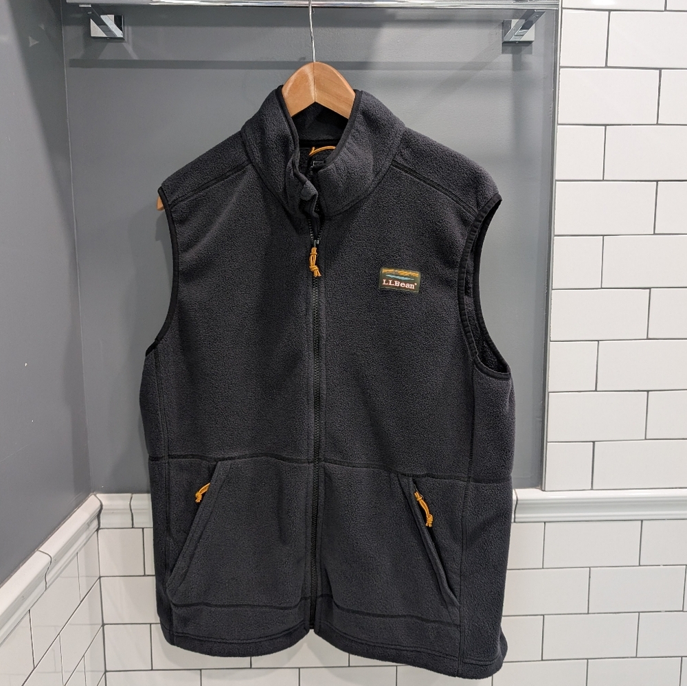 L.L. Bean Men's Charcoal Fleece Vest
